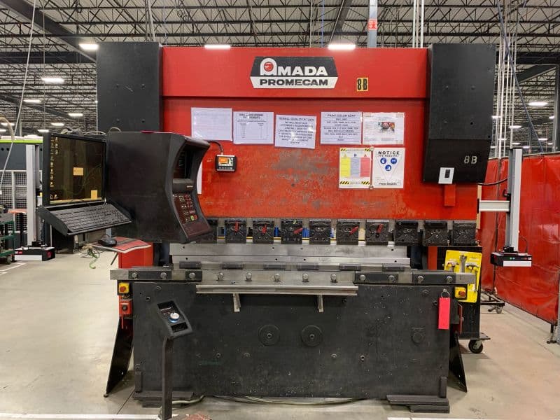 Amada Promecam (unit 8B) with Lazer Safe Sentinel installed