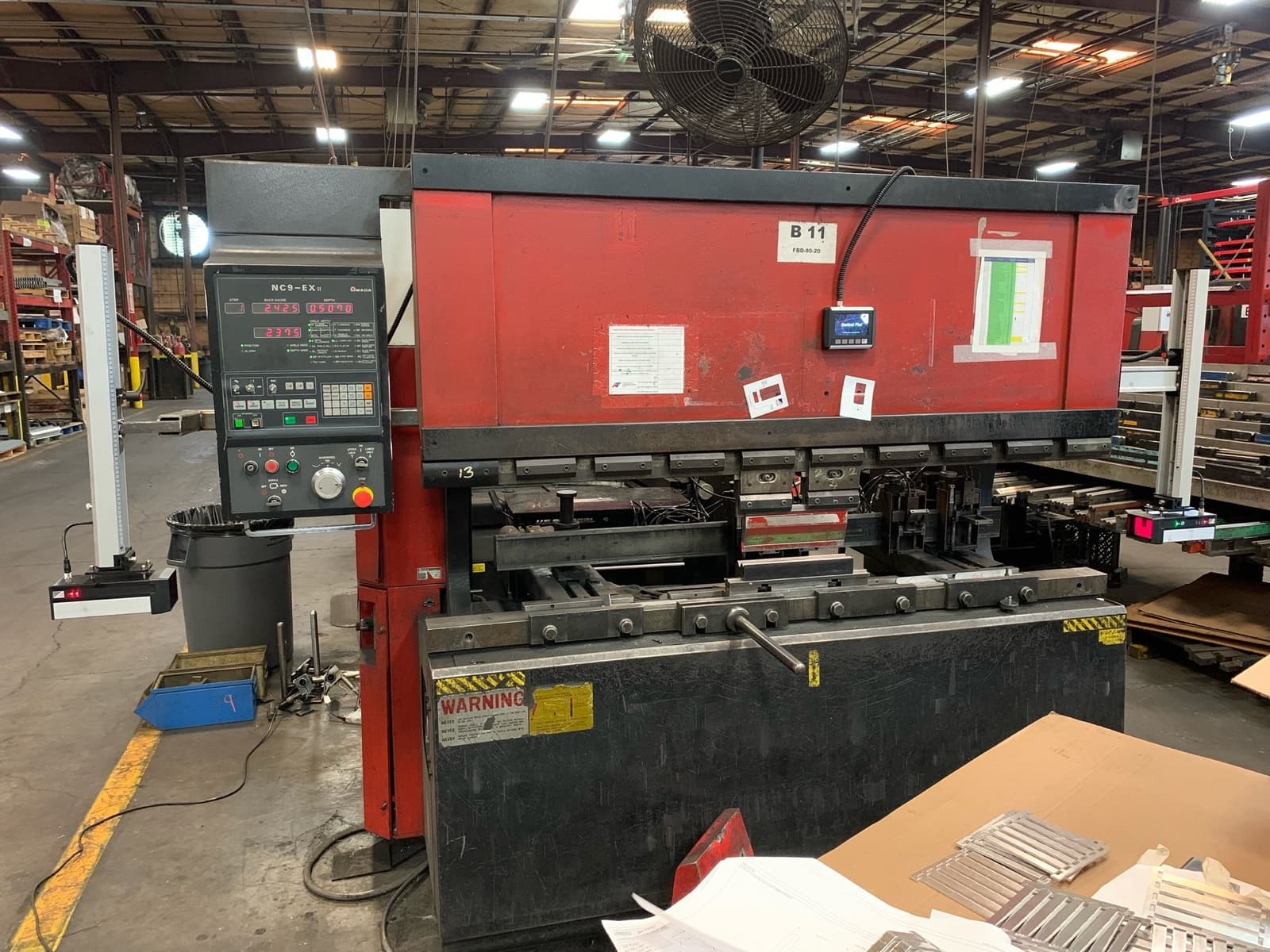 Amada FBD-80-20 (NC9-EX II control) with Lazer Safe Sentinel installed
