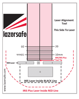 Type 1 laser alignment tool card — for LZS-1, LZS-LG/HS, LZS-004/HS, LZS-005 and IRIS Plus systems